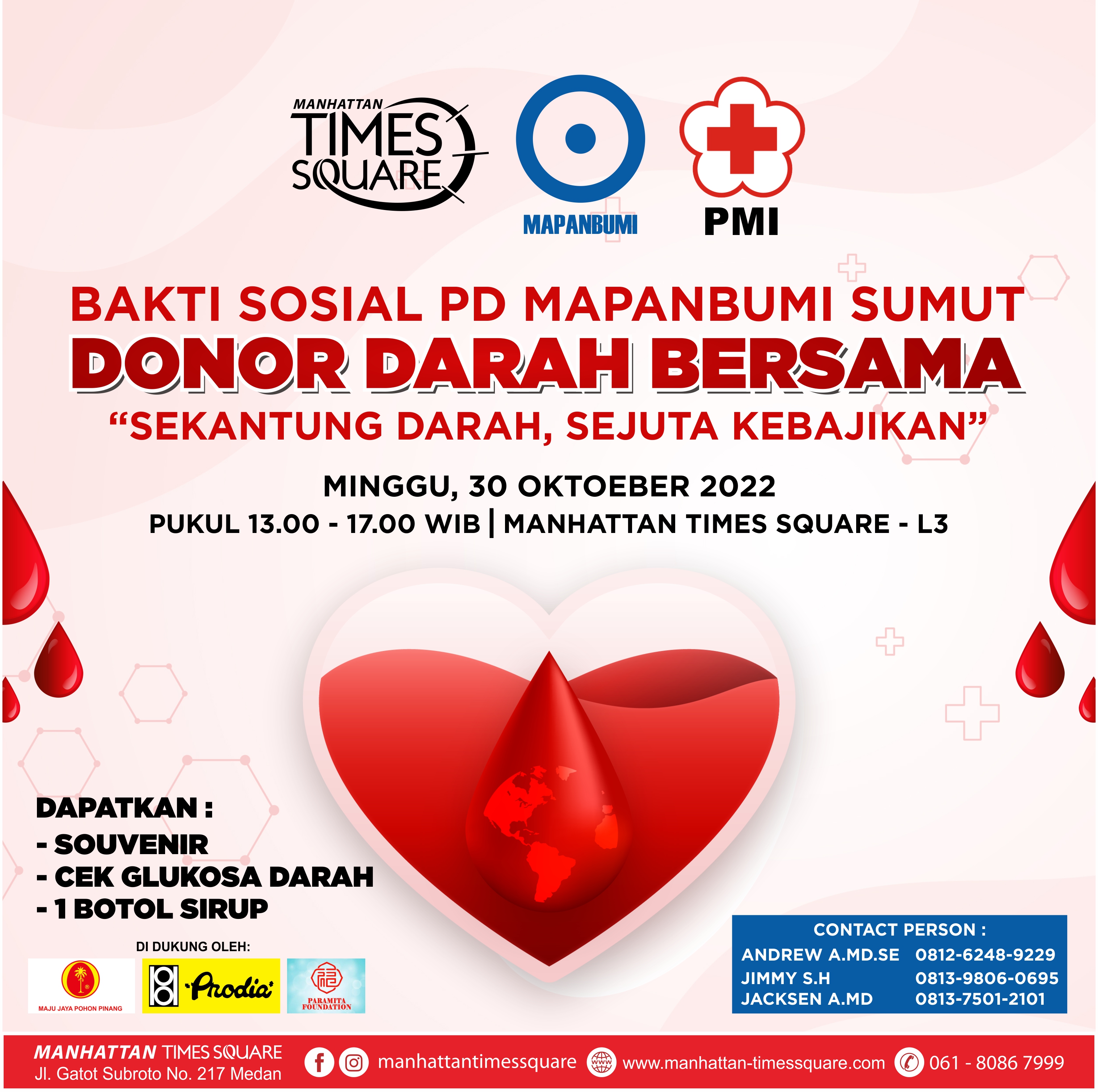 Bakti Sosial Donor Darah PD Mapan Bumi SUMUT