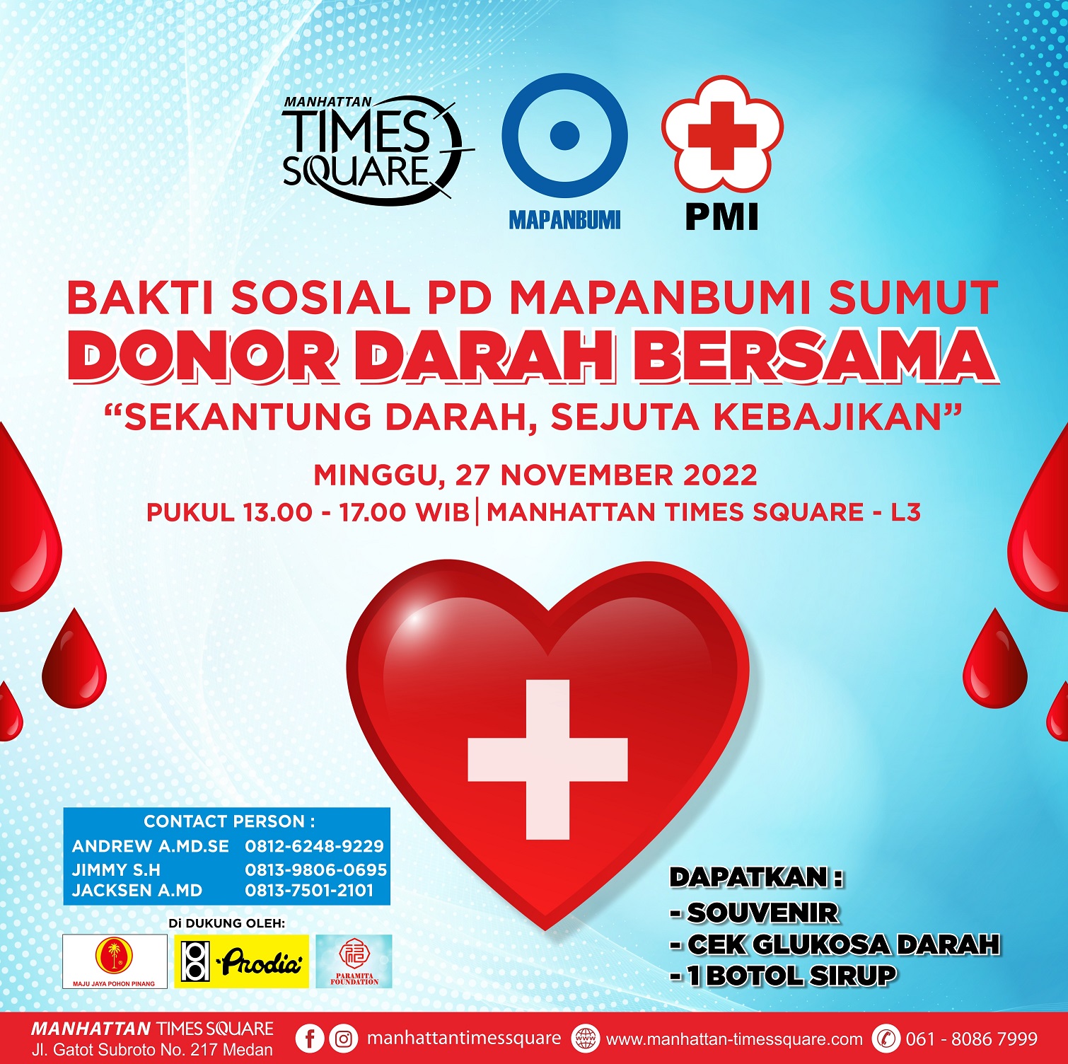 Bakti Sosial Donor Darah PD Mapan Bumi SUMUT